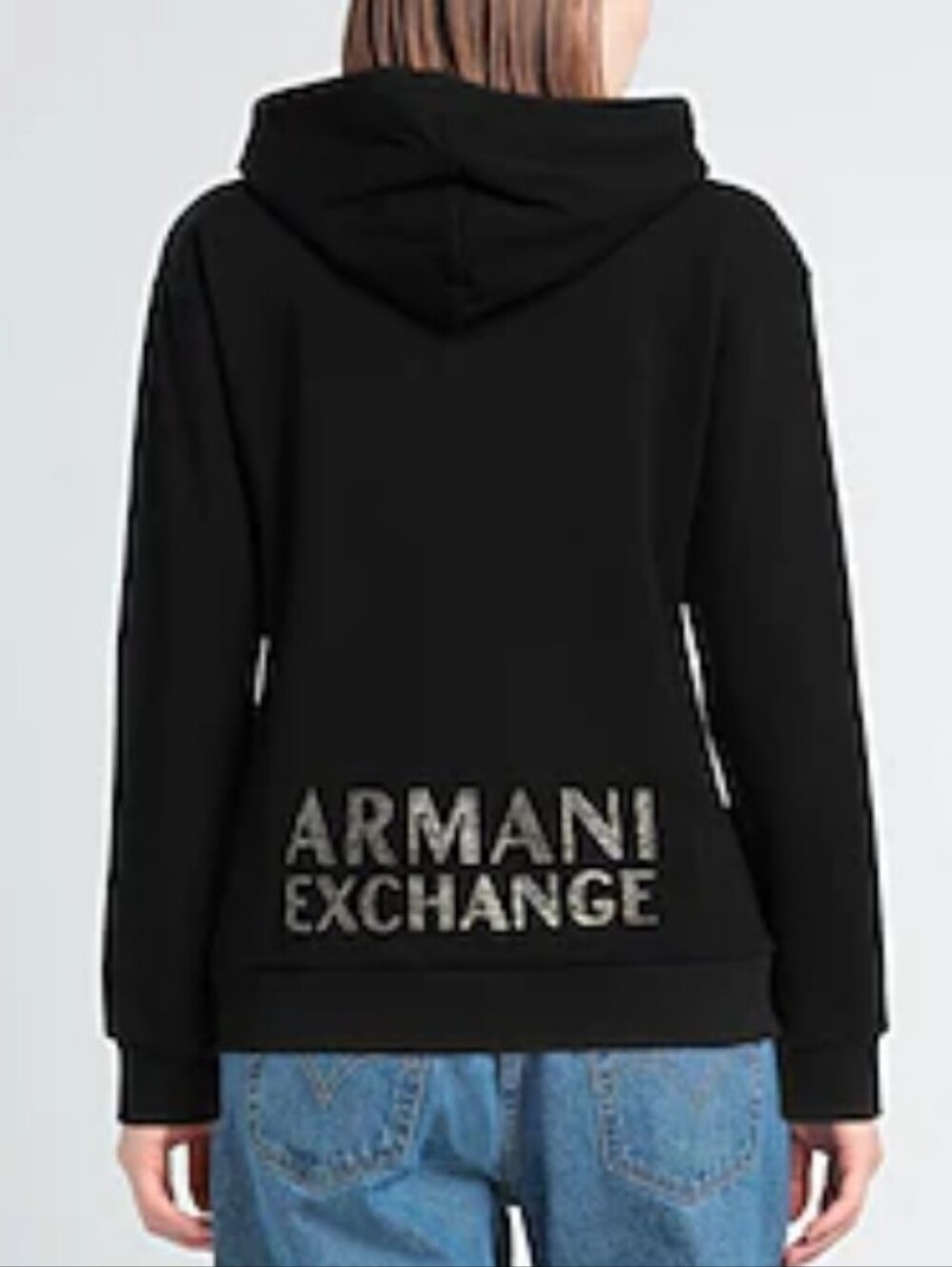 Armani Exchange Black Zip Up Long Sleeve Hoodie Sweater XL